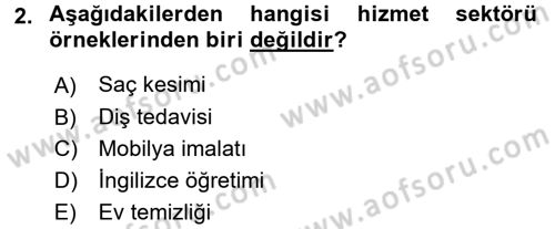 Müşteri İlişkileri Yönetimi Dersi 2015 - 2016 Yılı (Final) Dönem Sonu Sınavı 2. Soru