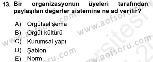 Müşteri İlişkileri Yönetimi Dersi 2015 - 2016 Yılı Tek Ders Sınav Soruları 13. Soru