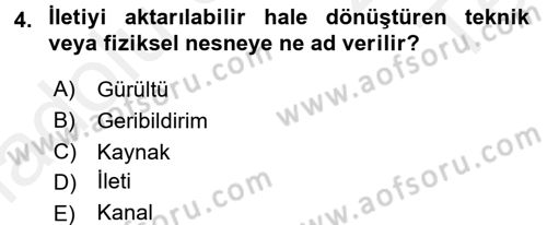 Müşteri İlişkileri Yönetimi Dersi 2015 - 2016 Yılı Tek Ders Sınav Soruları 4. Soru