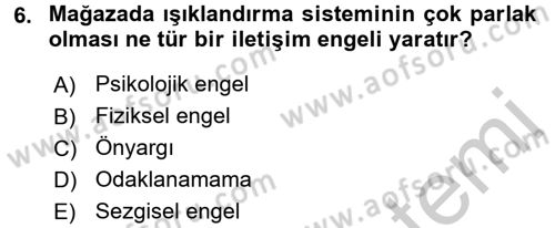 Müşteri İlişkileri Yönetimi Dersi 2016 - 2017 Yılı (Vize) Ara Sınavı 6. Soru