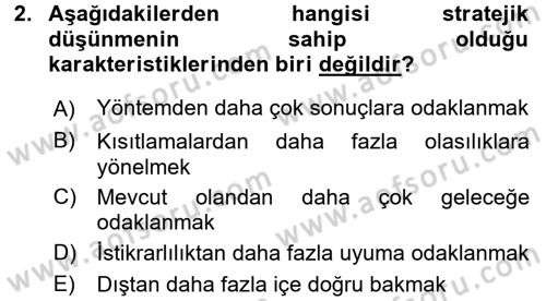 Müşteri İlişkileri Yönetimi Dersi 2016 - 2017 Yılı (Final) Dönem Sonu Sınav Soruları 2. Soru