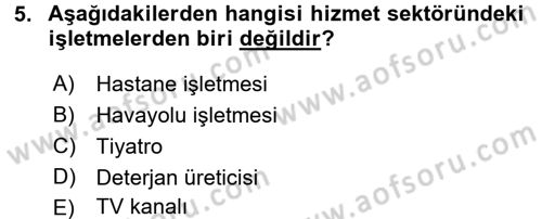 Müşteri İlişkileri Yönetimi Dersi 2017 - 2018 Yılı 3 Ders Sınav Soruları 5. Soru