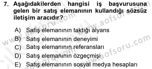 Müşteri İlişkileri Yönetimi Dersi 2017 - 2018 Yılı 3 Ders Sınav Soruları 7. Soru