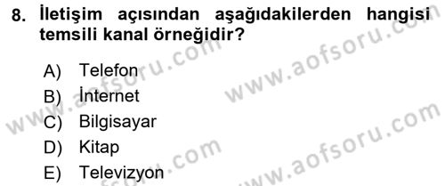 Müşteri İlişkileri Yönetimi Dersi 2017 - 2018 Yılı (Vize) Ara Sınavı 8. Soru