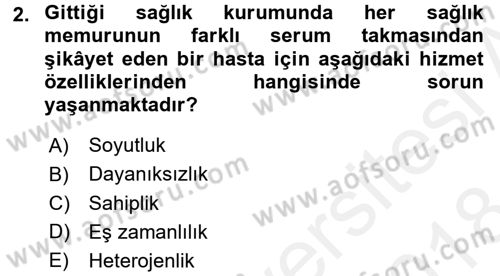 Müşteri İlişkileri Yönetimi Dersi 2017 - 2018 Yılı (Final) Dönem Sonu Sınav Soruları 2. Soru