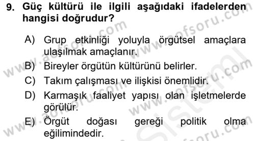 Müşteri İlişkileri Yönetimi Dersi 2018 - 2019 Yılı (Final) Dönem Sonu Sınav Soruları 9. Soru