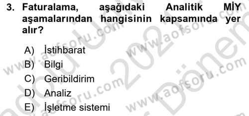 Müşteri İlişkileri Yönetimi Dersi 2021 - 2022 Yılı (Final) Dönem Sonu Sınav Soruları 3. Soru