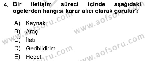 Müşteri İlişkileri Yönetimi Dersi 2021 - 2022 Yılı (Final) Dönem Sonu Sınav Soruları 4. Soru