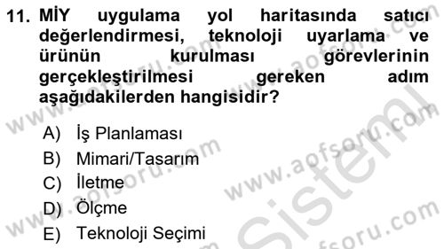 Müşteri İlişkileri Yönetimi Dersi 2022 - 2023 Yılı Yaz Okulu Sınav Soruları 11. Soru