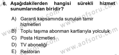Müşteri İlişkileri Yönetimi Dersi 2022 - 2023 Yılı Yaz Okulu Sınav Soruları 6. Soru