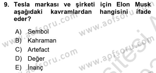 Müşteri İlişkileri Yönetimi Dersi 2023 - 2024 Yılı (Final) Dönem Sonu Sınav Soruları 9. Soru