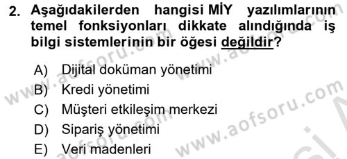 Müşteri İlişkileri Yönetimi Dersi 2024 - 2025 Yılı (Vize) Ara Sınav Soruları 2. Soru