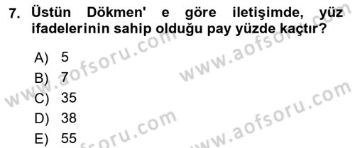 Müşteri İlişkileri Yönetimi Dersi 2024 - 2025 Yılı Yaz Okulu Sınav Soruları 7. Soru