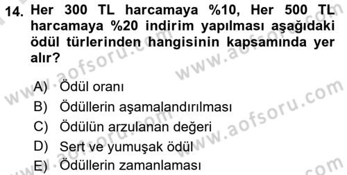 Müşteri İlişkileri Yönetimi Dersi 2025 - 2026 Yılı (Final) Dönem Sonu Sınav Soruları 14. Soru