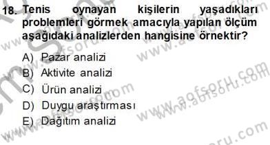 Tüketici Davranışları Dersi 2013 - 2014 Yılı (Final) Dönem Sonu Sınav Soruları 18. Soru