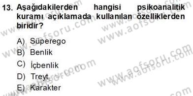 Tüketici Davranışları Dersi 2013 - 2014 Yılı Tek Ders Sınav Soruları 13. Soru
