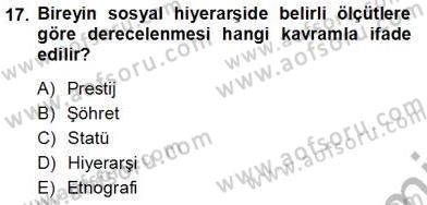 Tüketici Davranışları Dersi 2013 - 2014 Yılı Tek Ders Sınavı 17. Soru