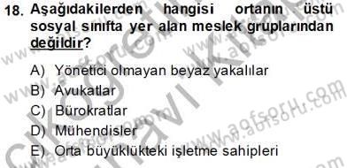 Tüketici Davranışları Dersi 2013 - 2014 Yılı Tek Ders Sınavı 18. Soru