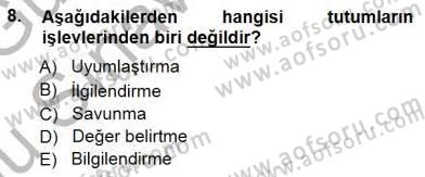 Tüketici Davranışları Dersi 2014 - 2015 Yılı (Final) Dönem Sonu Sınav Soruları 8. Soru