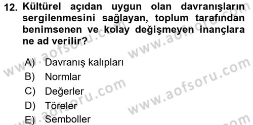 Tüketici Davranışları Dersi 2017 - 2018 Yılı (Final) Dönem Sonu Sınav Soruları 12. Soru