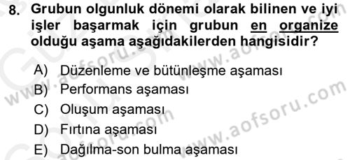 Tüketici Davranışları Dersi 2017 - 2018 Yılı (Final) Dönem Sonu Sınav Soruları 8. Soru