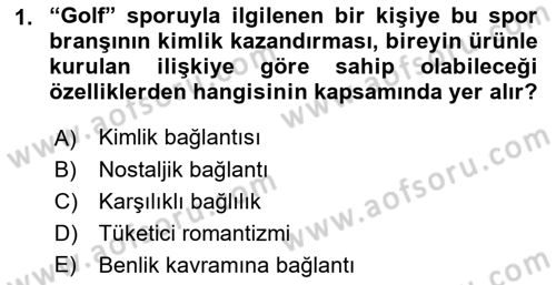 Tüketici Davranışları Dersi 2019 - 2020 Yılı (Vize) Ara Sınav Soruları 1. Soru
