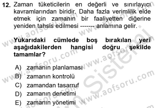 Tüketici Davranışları Dersi 2021 - 2022 Yılı (Vize) Ara Sınav Soruları 12. Soru