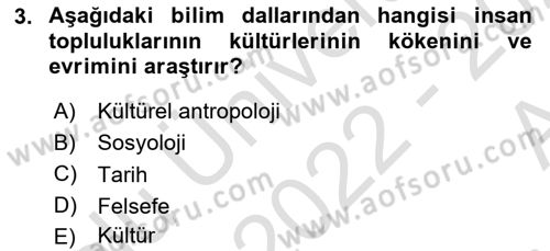 Tüketici Davranışları Dersi 2022 - 2023 Yılı (Vize) Ara Sınavı 3. Soru