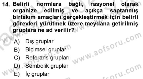 Tüketici Davranışları Dersi 2023 - 2024 Yılı Yaz Okulu Sınav Soruları 14. Soru