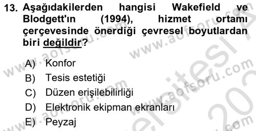Tüketici Davranışları Dersi 2025 - 2026 Yılı (Vize) Ara Sınav Soruları 13. Soru