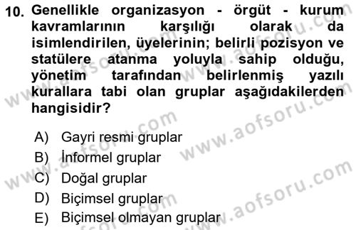 Tüketici Davranışları Dersi 2025 - 2026 Yılı (Final) Dönem Sonu Sınav Soruları 10. Soru