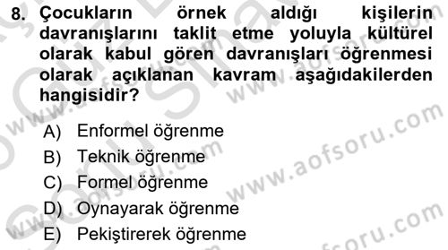 Tüketici Davranışları Dersi 2025 - 2026 Yılı (Final) Dönem Sonu Sınav Soruları 8. Soru