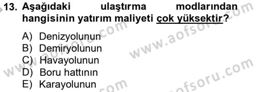 Uluslararası Pazarlama Dersi 2012 - 2013 Yılı (Final) Dönem Sonu Sınav Soruları 13. Soru