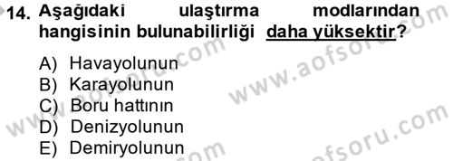 Uluslararası Pazarlama Dersi 2013 - 2014 Yılı (Final) Dönem Sonu Sınav Soruları 14. Soru