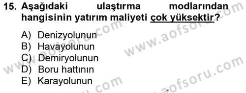 Uluslararası Pazarlama Dersi 2013 - 2014 Yılı Tek Ders Sınav Soruları 15. Soru