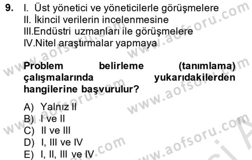 Uluslararası Pazarlama Dersi 2013 - 2014 Yılı Tek Ders Sınav Soruları 9. Soru