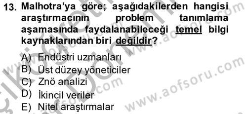 Uluslararası Pazarlama Dersi 2014 - 2015 Yılı (Vize) Ara Sınav Soruları 13. Soru