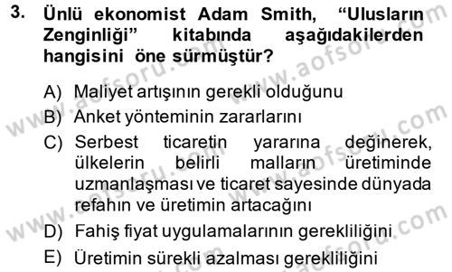 Uluslararası Pazarlama Dersi 2014 - 2015 Yılı (Vize) Ara Sınav Soruları 3. Soru