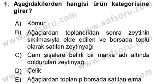 Uluslararası Pazarlama Dersi 2015 - 2016 Yılı (Vize) Ara Sınav Soruları 1. Soru