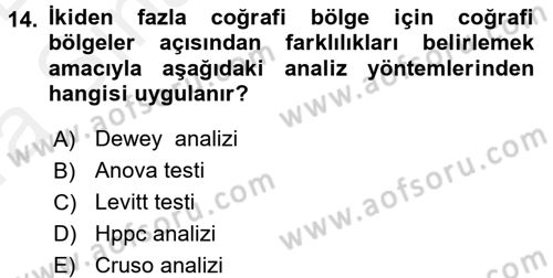 Uluslararası Pazarlama Dersi 2015 - 2016 Yılı (Vize) Ara Sınav Soruları 14. Soru