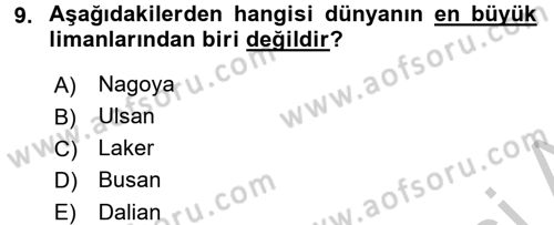Uluslararası Pazarlama Dersi 2016 - 2017 Yılı 3 Ders Sınav Soruları 9. Soru