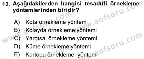 Uluslararası Pazarlama Dersi 2016 - 2017 Yılı (Vize) Ara Sınav Soruları 12. Soru