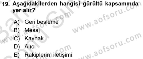 Uluslararası Pazarlama Dersi 2016 - 2017 Yılı (Final) Dönem Sonu Sınav Soruları 19. Soru