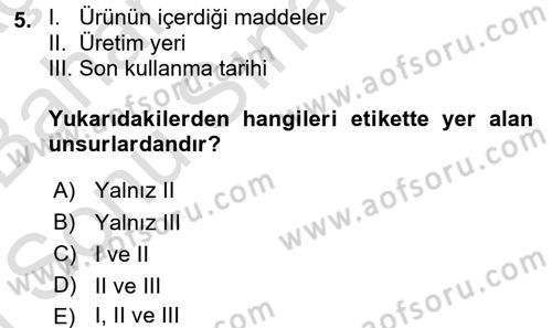 Uluslararası Pazarlama Dersi 2016 - 2017 Yılı (Final) Dönem Sonu Sınav Soruları 5. Soru
