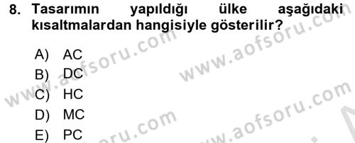 Uluslararası Pazarlama Dersi 2016 - 2017 Yılı (Final) Dönem Sonu Sınav Soruları 8. Soru