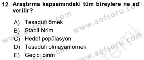 Uluslararası Pazarlama Dersi 2017 - 2018 Yılı (Vize) Ara Sınav Soruları 12. Soru