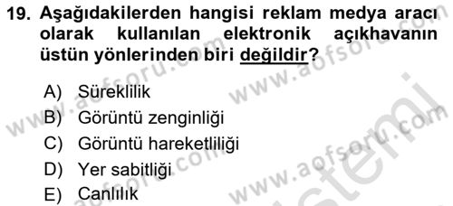 Uluslararası Pazarlama Dersi 2018 - 2019 Yılı 3 Ders Sınav Soruları 19. Soru