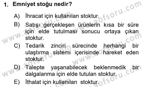 Uluslararası Pazarlama Dersi 2018 - 2019 Yılı Yaz Okulu Sınav Soruları 1. Soru