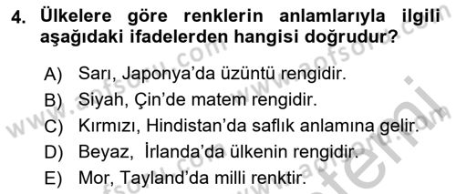 Uluslararası Pazarlama Dersi 2018 - 2019 Yılı Yaz Okulu Sınav Soruları 4. Soru