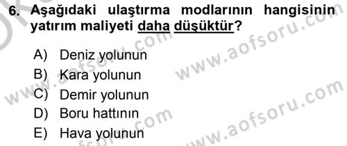 Uluslararası Pazarlama Dersi 2018 - 2019 Yılı Yaz Okulu Sınav Soruları 6. Soru